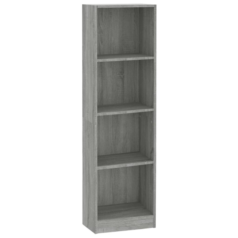 (grey sonoma, 40 x 24 x 143 cm) vidaXL 5-Tier Book Cabinet Engineered Wood Storage Rack Multi Colours/Sizes