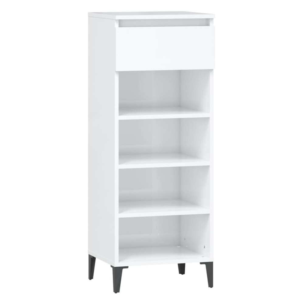 (high gloss white) vidaXL Shoe Rack Engineered Wood Shoe Storage Cabinet Cupboard Multi Colours