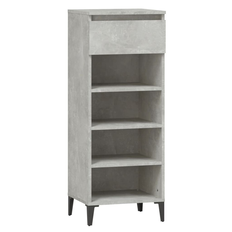 (concrete grey) vidaXL Shoe Rack Engineered Wood Shoe Storage Cabinet Cupboard Multi Colours