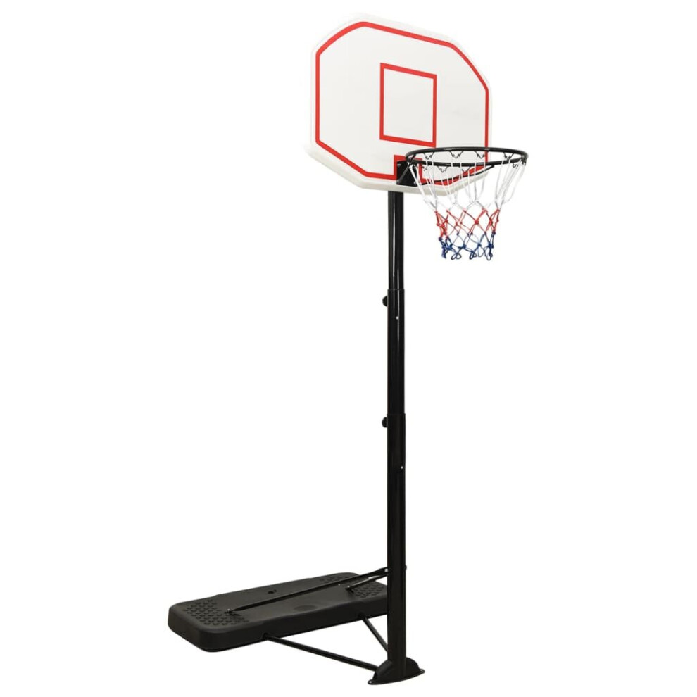 Vidaxl (White) Basketball Stand 258-363Cm Polyethene Basketball Hoop Stand Black/White