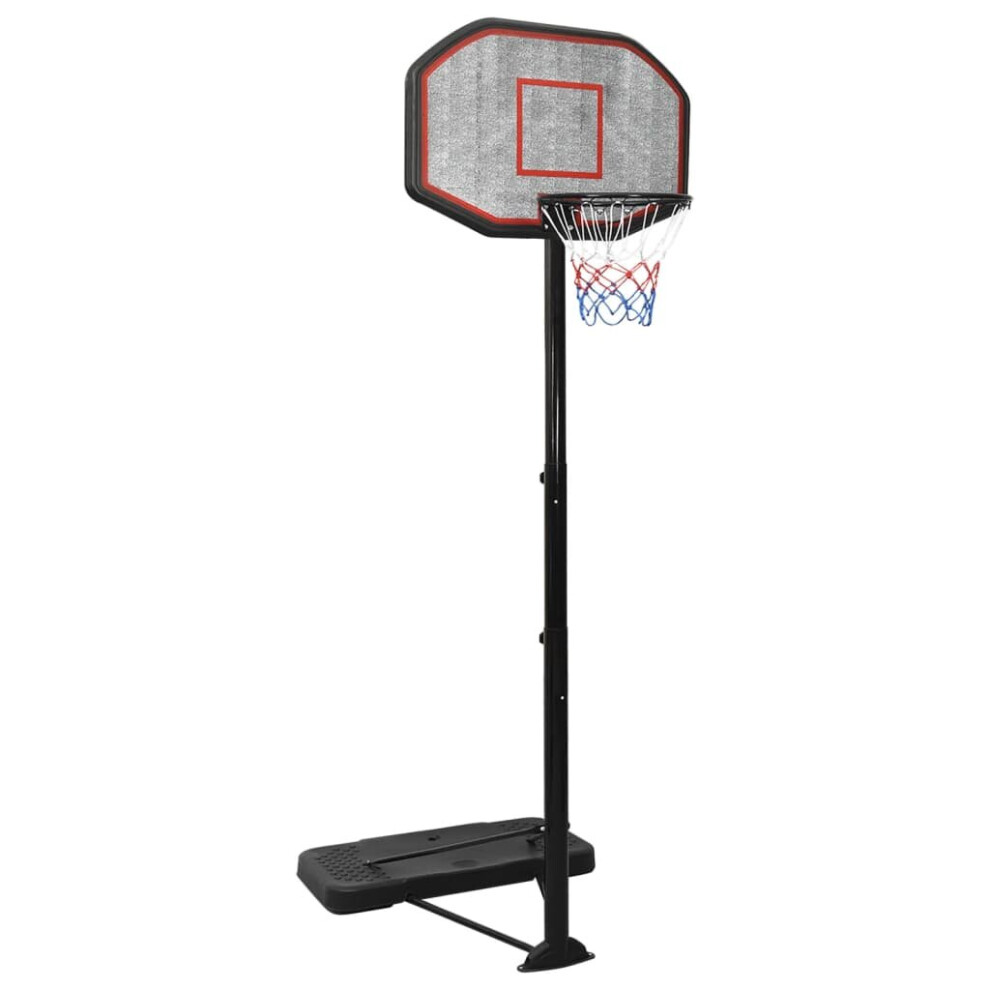 (black) vidaXL Basketball Stand 258-363cm Polyethene Basketball Hoop Stand Black/White