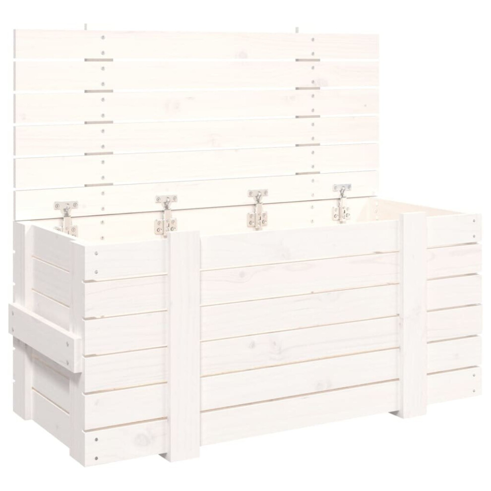 (white, 91 x 40.5 x 42 cm) vidaXL Solid Wood Pine Storage Box Blanket Box Multi Colours 58/91x40.5x42 cm