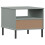 VidaXL (grey) vidaXL Solid Wood Pine Bedside Table with Metal Legs OSLO Desk Multi Colours 7