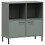 VidaXL (grey) vidaXL Solid Wood Bookcase with Metal Legs OSLO Book Storage Multi Colours 2