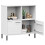 VidaXL (white) vidaXL Solid Wood Bookcase with Metal Legs OSLO Book Storage Multi Colours 3