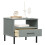 VidaXL (grey) vidaXL Solid Wood Pine Bedside Table with Metal Legs OSLO Desk Multi Colours 3
