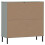 VidaXL (grey) vidaXL Solid Wood Bookcase with Metal Legs OSLO Book Storage Multi Colours 7