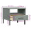 VidaXL (grey) vidaXL Solid Wood Pine Bedside Table with Metal Legs OSLO Desk Multi Colours 8
