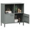 VidaXL (grey) vidaXL Solid Wood Bookcase with Metal Legs OSLO Book Storage Multi Colours 3
