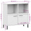 VidaXL (white) vidaXL Solid Wood Bookcase with Metal Legs OSLO Book Storage Multi Colours 4