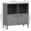 VidaXL (grey) vidaXL Solid Wood Bookcase with Metal Legs OSLO Book Storage Multi Colours 4