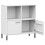 VidaXL (white) vidaXL Solid Wood Bookcase with Metal Legs OSLO Book Storage Multi Colours 5