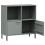 VidaXL (grey) vidaXL Solid Wood Bookcase with Metal Legs OSLO Book Storage Multi Colours 5