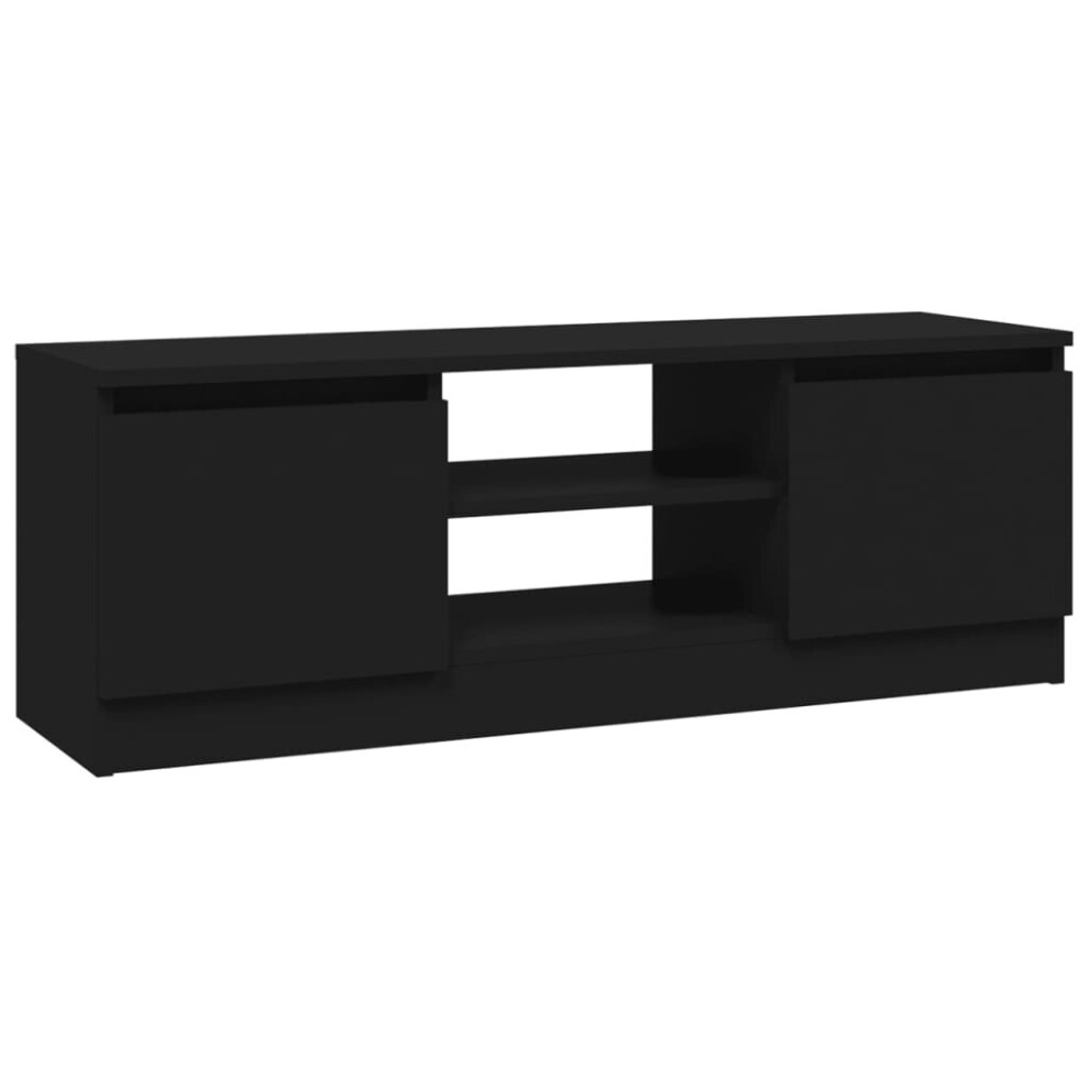 (black) vidaXL TV Cabinet With Door Media Unit Cabinet Stand Furniture Multi Colours