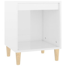 (high gloss white, 1 pcs) vidaXL 1/2x Bedside Cabinet Engineered Wood Telephone Stand Multi Colours