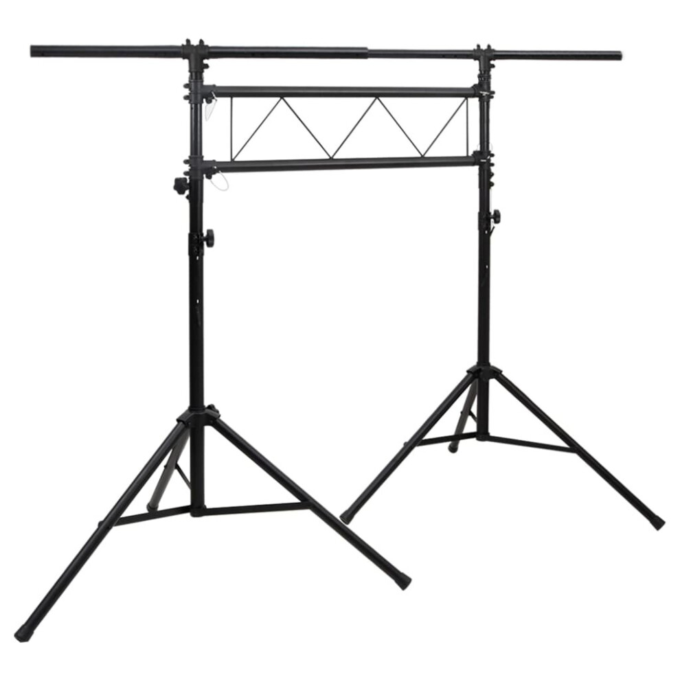 (238 x 115 x (180-300) cm) vidaXL Light Stand Black Steel Lighting Bridge Truss Tripod Stand Multi Sizes