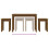 VidaXL (honey brown) vidaXL 3x Solid Wood Pine Nesting Tables Stackable Nesting Stand Multi Colours 8