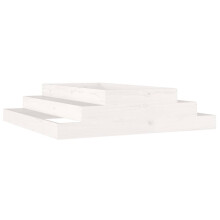 (white, 110 x 110 x 27 cm) vidaXL Solid Wood Pine Planter Raised Bed Planter Flower Box Wooden Plant Pot