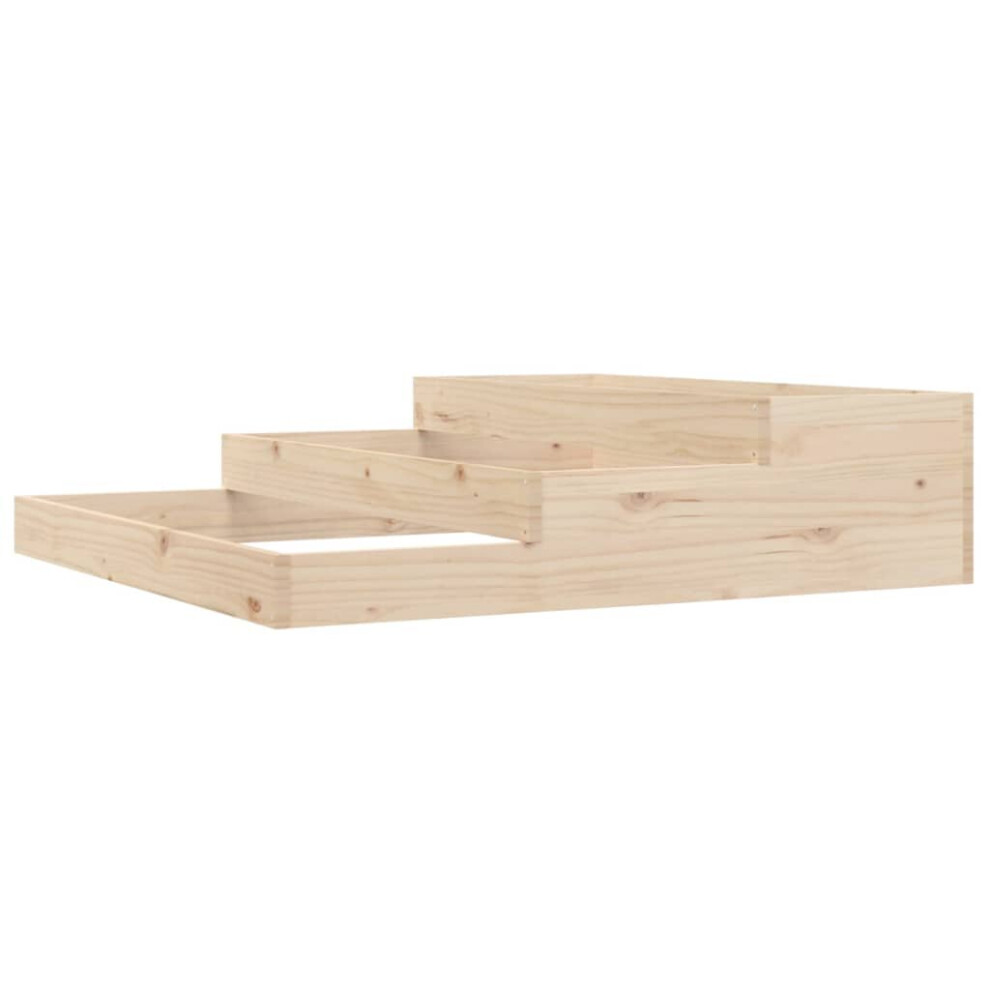 Vidaxl (, 107 X 107 X 27 Cm) Solid Wood Pine Planter Raised Bed Multi Colours 107X107x27/78X78x27 Cm Brown