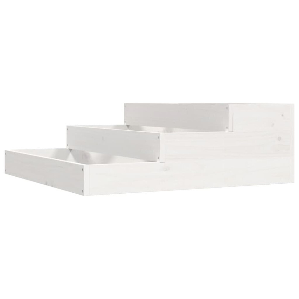 (white, 78 x 78 x 27 cm) vidaXL Solid Wood Pine Planter Raised Bed Multi Colours 107x107x27/78x78x27 cm