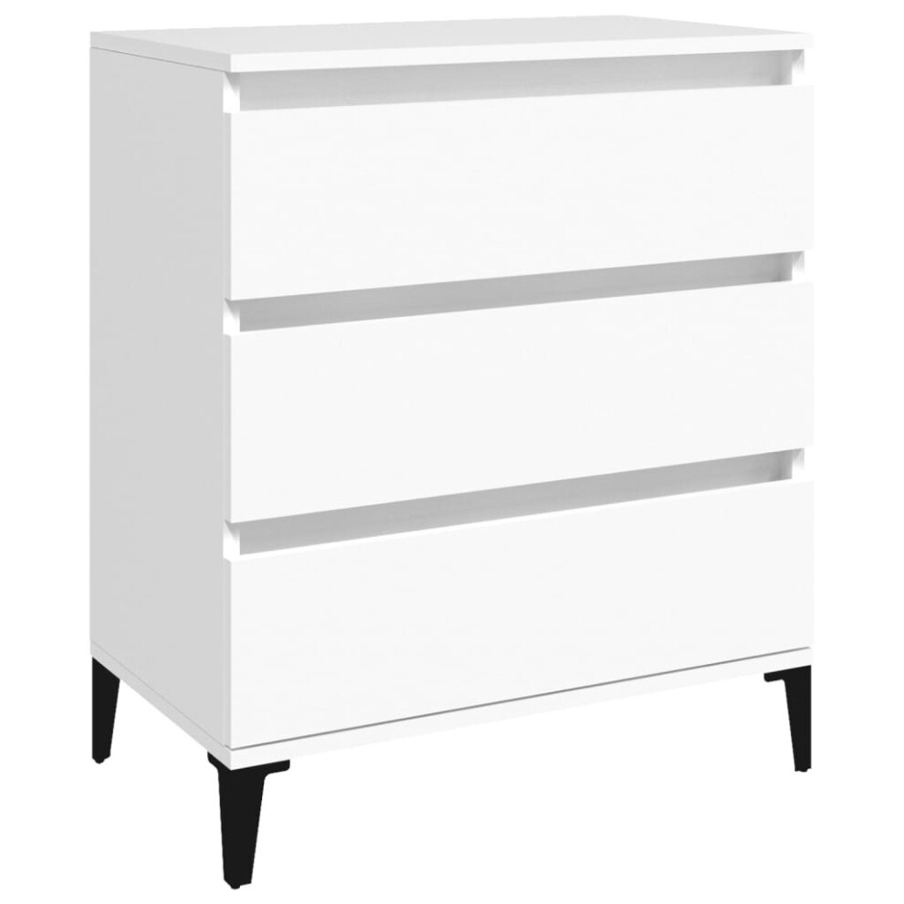 Vidaxl (White) Sideboard Side Cabinet Organiser Cupboard Highboard Engineered Wood White