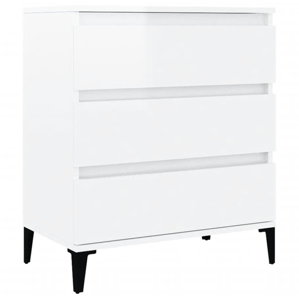 (high gloss white) vidaXL Sideboard Engineered Wood Storage Cupboard Highboard Multi Colours