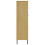 VidaXL (brown) vidaXL Solid Wood Bookcase with Metal Legs OSLO Book Storage Multi Colours 6