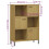 VidaXL (brown) vidaXL Solid Wood Bookcase with Metal Legs OSLO Book Storage Multi Colours 8