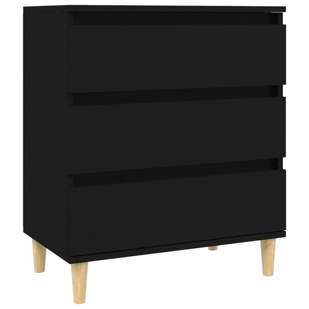 Vidaxl (Black) Sideboard Side Cabinet Organiser Cupboard Highboard Engineered Wood