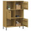VidaXL (brown) vidaXL Solid Wood Bookcase with Metal Legs OSLO Book Storage Multi Colours 3