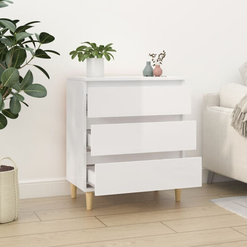 VidaXL (high gloss white) vidaXL Sideboard Side Cabinet Organiser Cupboard Highboard Engineered Wood 2
