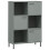 VidaXL (grey) vidaXL Solid Wood Bookcase with Metal Legs OSLO Book Storage Multi Colours 2