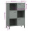 VidaXL (grey) vidaXL Solid Wood Bookcase with Metal Legs OSLO Book Storage Multi Colours 8