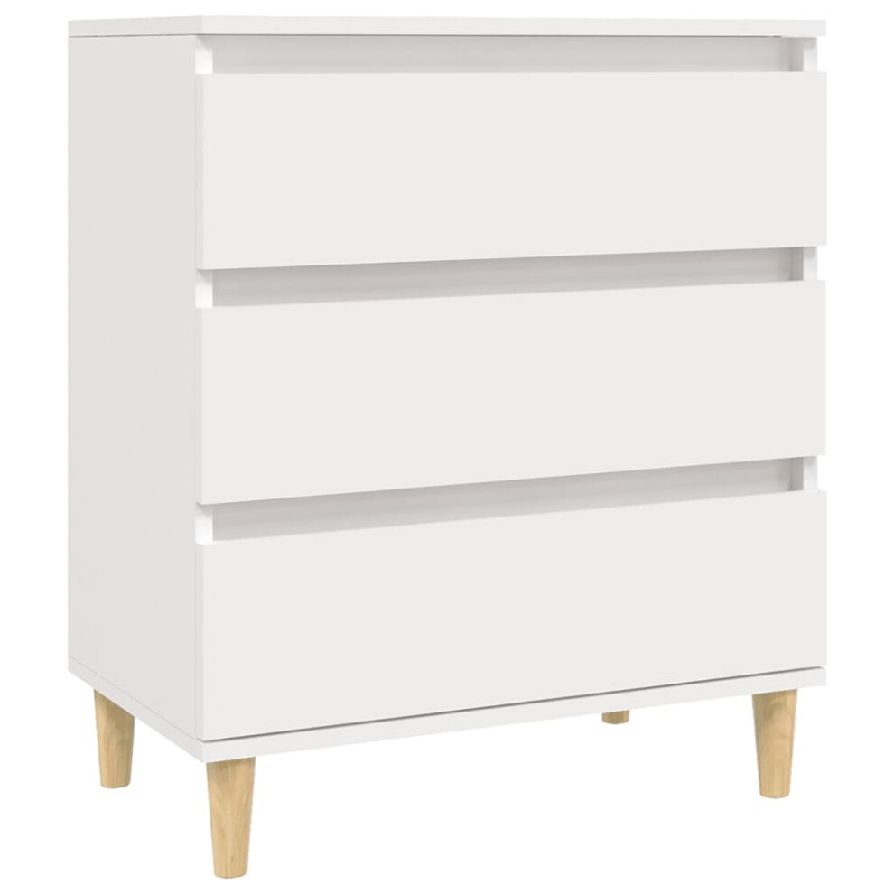 Vidaxl (White) Sideboard Side Cabinet Organiser Cupboard Highboard Engineered Wood White