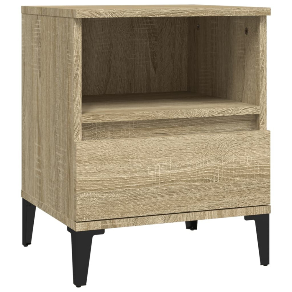 Vidaxl (Sonoma Oak, 1 Pcs) 1/2X Bedside Cabinet Bedroom Furniture Nightstand Cabinet Multi Colours