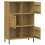 VidaXL (brown) vidaXL Solid Wood Bookcase with Metal Legs OSLO Book Storage Multi Colours 5