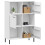 VidaXL (white) vidaXL Solid Wood Bookcase with Metal Legs OSLO Book Storage Multi Colours 3