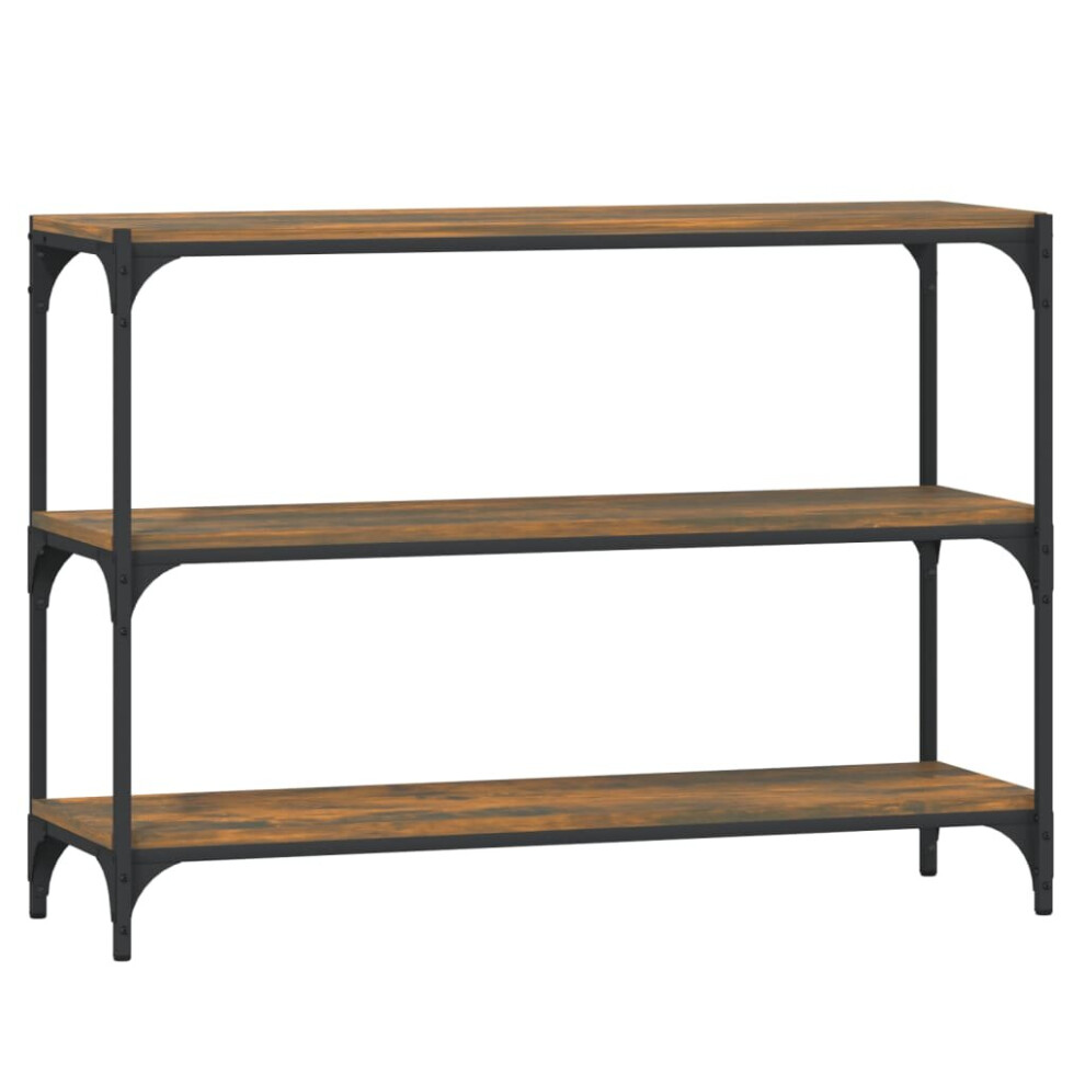 Vidaxl Brown (Smoked Oak, 100 X 33 X 70.5 Cm) Book Cabinet Engineered Wood And Steel Media Rack Multi Colours/Sizes