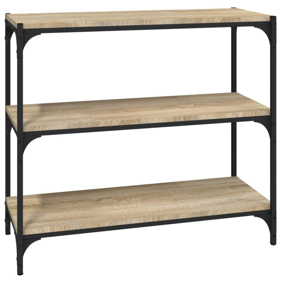 Vidaxl (Sonoma Oak, 80 X 33 X 70.5 Cm) Book Cabinet Engineered Wood And Steel Media Rack Multi Colours/Sizes Brown