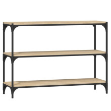 (sonoma oak, 100 x 33 x 70.5 cm) vidaXL Book Cabinet Engineered Wood and Steel Media Rack Multi Colours/Sizes