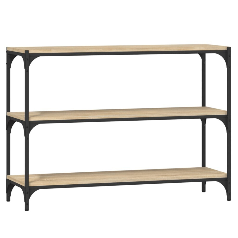 Vidaxl (Sonoma Oak, 100 X 33 X 70.5 Cm) Book Cabinet Engineered Wood And Steel Media Rack Multi Colours/Sizes Brown
