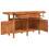 VidaXL (with cabinet) vidaXL Workbench with Drawers and Vices Workshop Craft Table Solid Wood Acacia 6