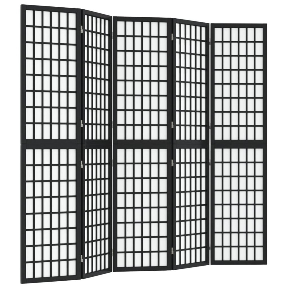 Vidaxl (, 200 X 170 Cm) Folding 6-Panel Room Divider Japanese Style Shoji Multi Colours/Sizes Black