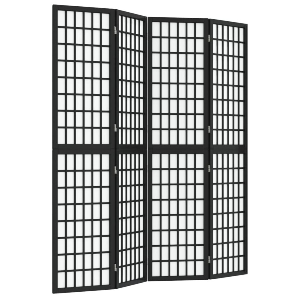 Vidaxl (, 160 X 170 Cm) Folding 6-Panel Room Divider Japanese Style Shoji Multi Colours/Sizes Black