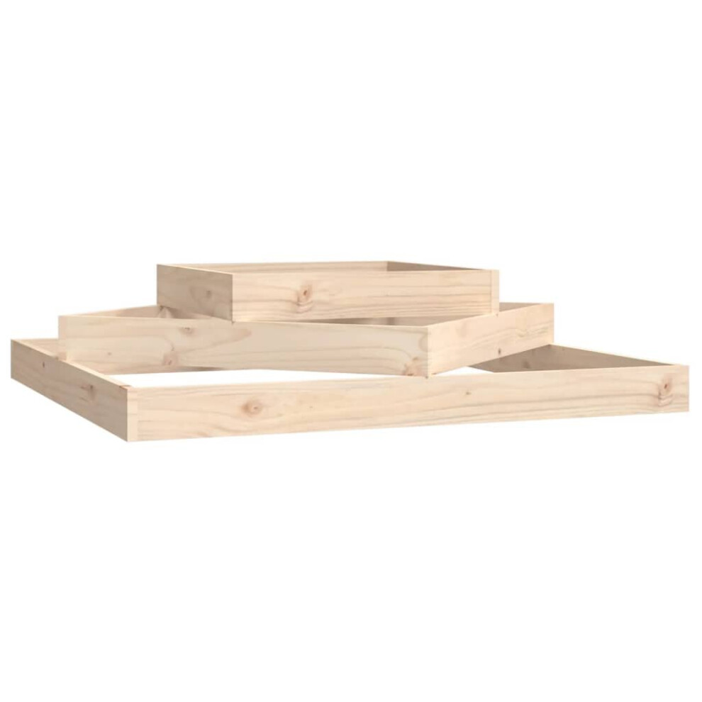 VIDAXL 3-Tier Wooden Garden Planter - Pine - 27cm - Image 4