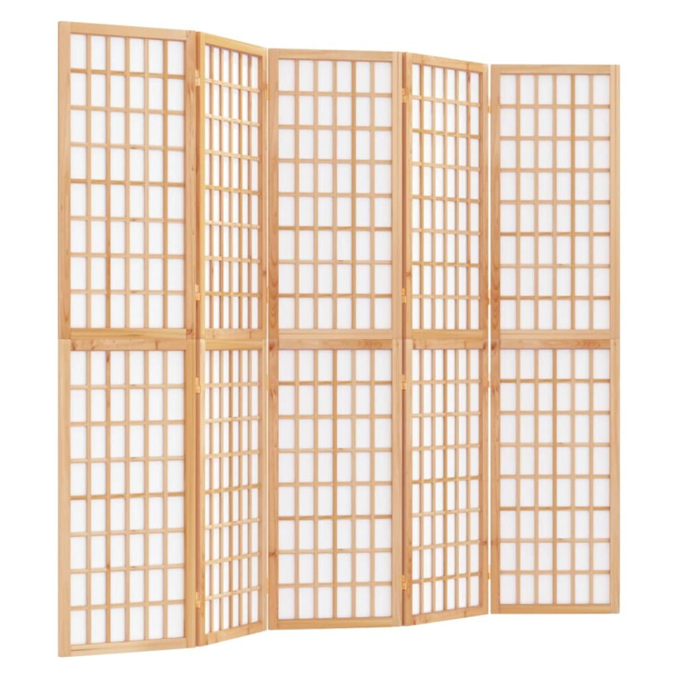 Vidaxl (, 200 X 170 Cm) Folding 6-Panel Room Divider Japanese Style Shoji Multi Colours/Sizes Brown