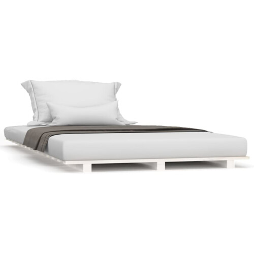 VidaXL (white, 100 x 200 cm) vidaXL Bed Frame Bedroom Bedstead Bed Base Mattress Foundation Solid Wood Pine