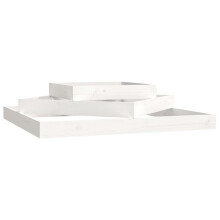 (white, 112 x 112 x 27 cm) vidaXL Solid Wood Pine Planter Raised Bed Multi Colours 112x112x27/83x83x27 cm