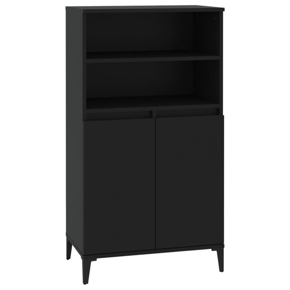 (black) vidaXL Highboard Engineered Wood High Sideboard Buffet Cabinet Multi Colours