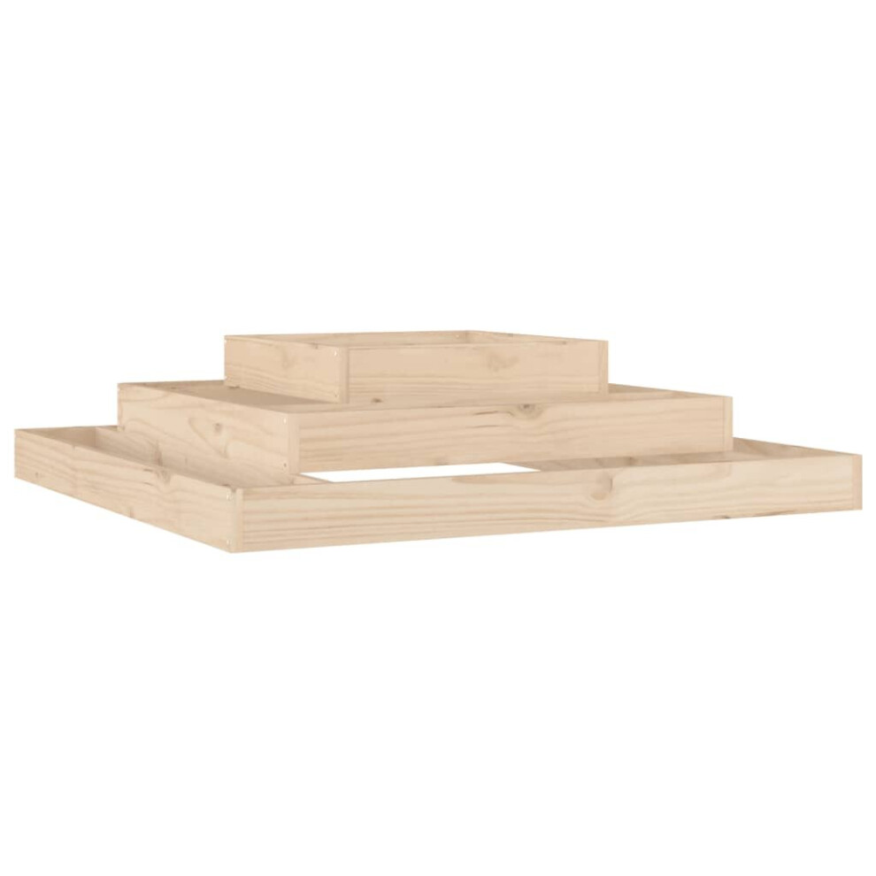 Vidaxl (Brown, 110 X 110 X 27 Cm) Solid Wood Pine Planter Raised Bed Multi Colours 110X110x27/80X80x27 Cm